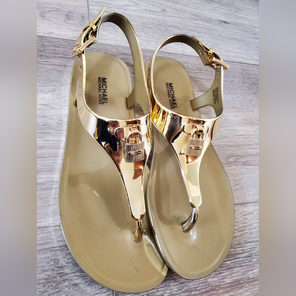 Michael Kors Metallic Gold Sandals